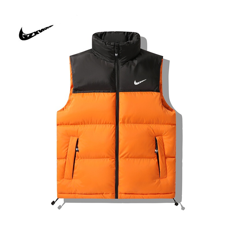 Cross-border Autumn and Winter Down Cotton Vest Men's Jacket Thickened Warm Korean Fashionable Color-matching Vest for Men and Women