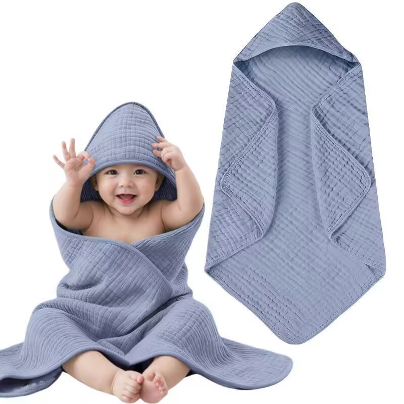 Toalla de Baño y Manta Envolvente para Bebé 100% Algodón para Recién Nacidos