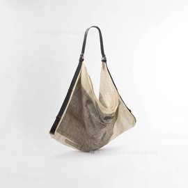 Lemai*re25S新款Hobo包艺术家联名款大容量托特包手绘帆布单肩包