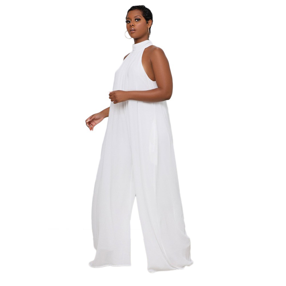 350g Weight Full Length Pants Length Polyester, Chiffon Fabric Type Mid Waist Waist Line Jumpsuits Pants Type Inelastic Elasticity Holiday, Family Gathering, Tea Party Occasion Loose Fit Type Solid Color Pattern Summer, Spring Season Women's Gender Simple Style, Classic Style Style Women's Holiday Family Gathering Tea Party Simple Style Classic Style Solid Color Full Length Jumpsuits 16