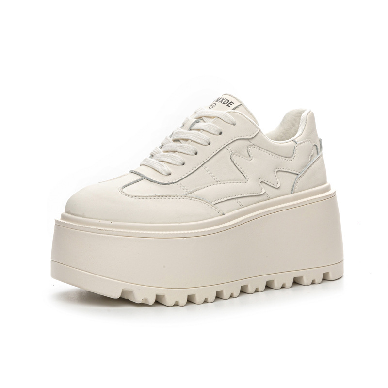 Damen-Freizeitschuhe im deutschen Stil mit dicker Sohle, neues Modell für Frühjahr/Herbst 2024, vielseitige weiße Schuhe, niedrig geschnitten, einfarbig_voghion.com