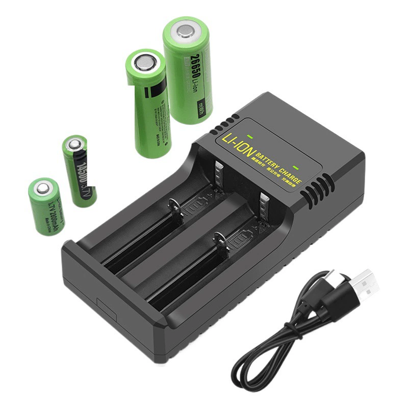 USB-зарядное устройство двойное зарядное устройство 18650 Зарядное устройство интеллектуальное зарядное устройство с двумя слотами 3. Зарядное устройство для литиевых аккумуляторов 7-4,2 В 26650