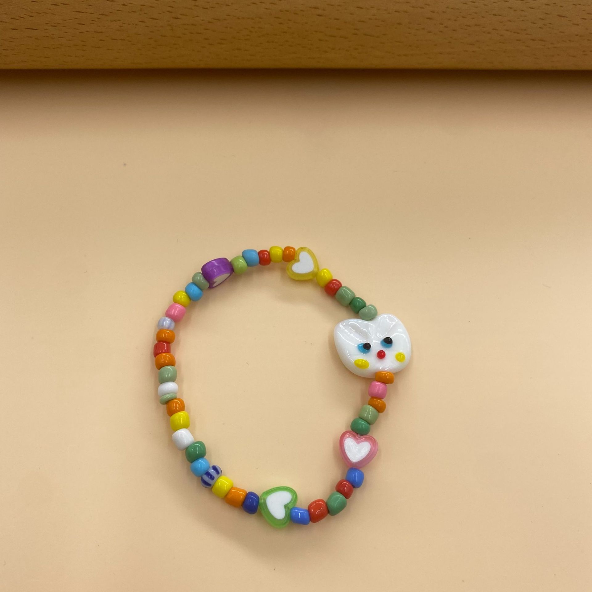 Cartoon Style Cat Seed Bead Handmade Unisex Bracelets 1 Piece