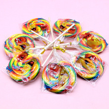 趣味50克五彩波板糖零食批发休闲食品五彩波棒棒糖儿童零食批发