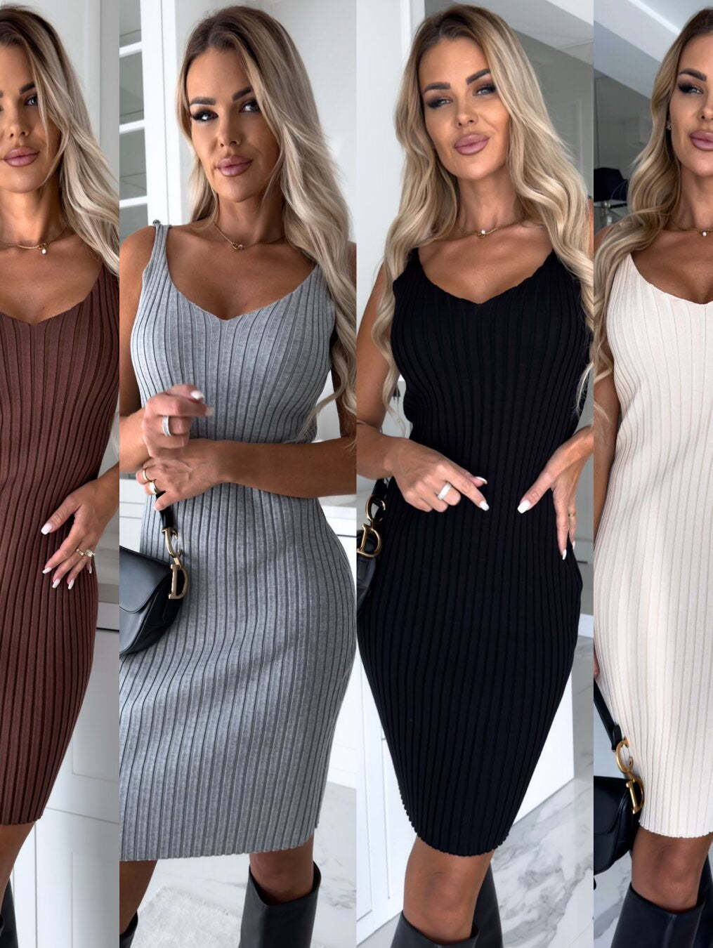 455g Weight Long Sleeve Sleeve Length Polyester Fabric Type Skirt Sets Sets Type 2 Pieces Set Quantity Daily, Street Occasion U Neck Neckline Regular Fit Fit Type Solid Color Pattern Winter, Autumn Season Women's Gender Elegant Style Wholesale Women's Elegant Solid Color Daily Street U Neck Long Sleeve 5