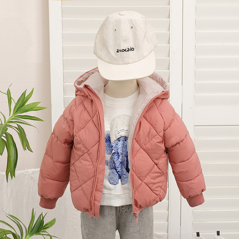Otoño e invierno Abrigo acolchado de algodón para niños Abrigo con capucha engrosada para hombres y mujeres Abrigo acolchado de algodón para niños de estilo coreano