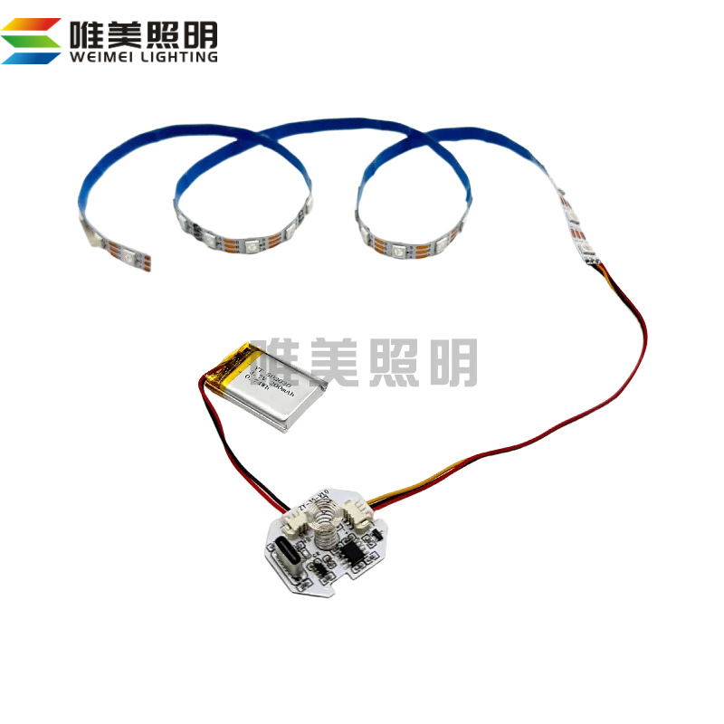 5V RGB LED Işık Şeridi Sınır Ötesi Parlak Badminton Raket Işık Şeridi USB Şarjlı Dokunmatik Anahtar PCBA Çözümü