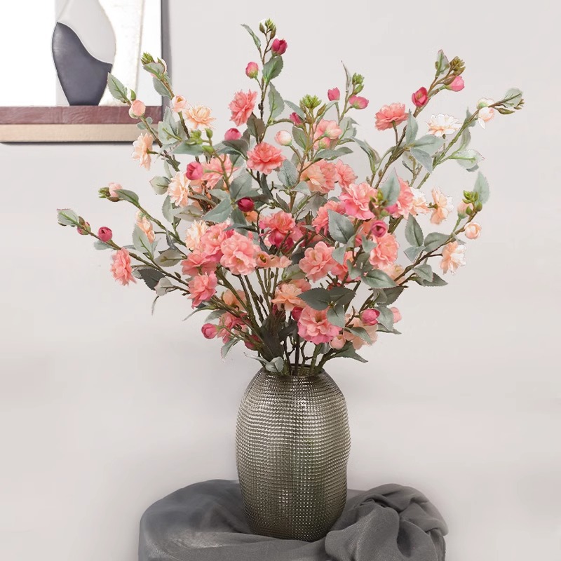 Camellia flor de simulación flor de plástico decoración floral sala de estar decoración floral decoración floral