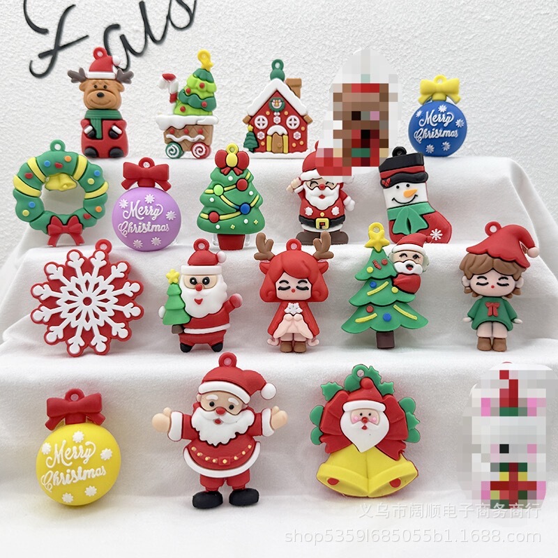 クリスマスキーホルダー人形ペンダントサンタクロースキーホルダー小さなペンダントサンタクロースクリスマスツリーギフト|undefined