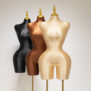 Clothing Store European and American Plus Size Model Props Half-Length Female Mannequin D Cup Big Butt Fat Buttocks Fake Human Body Display Stand