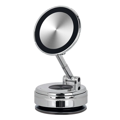 Cross-Border Hot-Selling All-Alloy Car – Car phone holder - x535d-silver-rotatable-support-rod-vacuum-magnetic-suctionthree-axis-hoveradhesive-free-and-does-not-damage-the-carrepeatable-adsorption