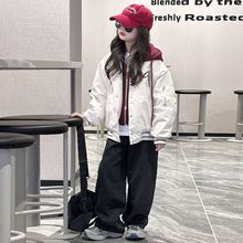 女童棉服秋冬2025新款女大童加厚连帽假两件上衣儿童冬季夹棉外套