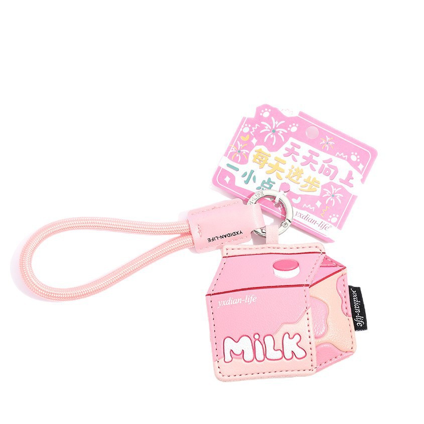 Personalizada serie gourmet llavero de automóvil lindo dibujo animado colgante de cuero bolsos para hombres y mujeres joyas pequeños regalos transfronterizos