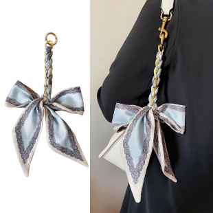 Bow bag bag hanging ornaments bag all-match silk scarf decorative accessories bag pendant vintage ornaments net red wholesale
