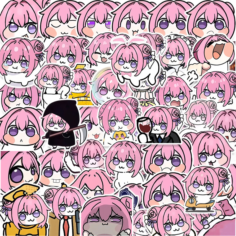 50 Doro Graffiti Stickers, Cute Dolls, Decoration, Mobile Phone, Suitcase, Tablet, Water Cup, Cross-Border Wholesale