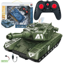 喷雾遥控军事坦克战车996-133男孩仿真模型音乐灯光儿童玩具批发