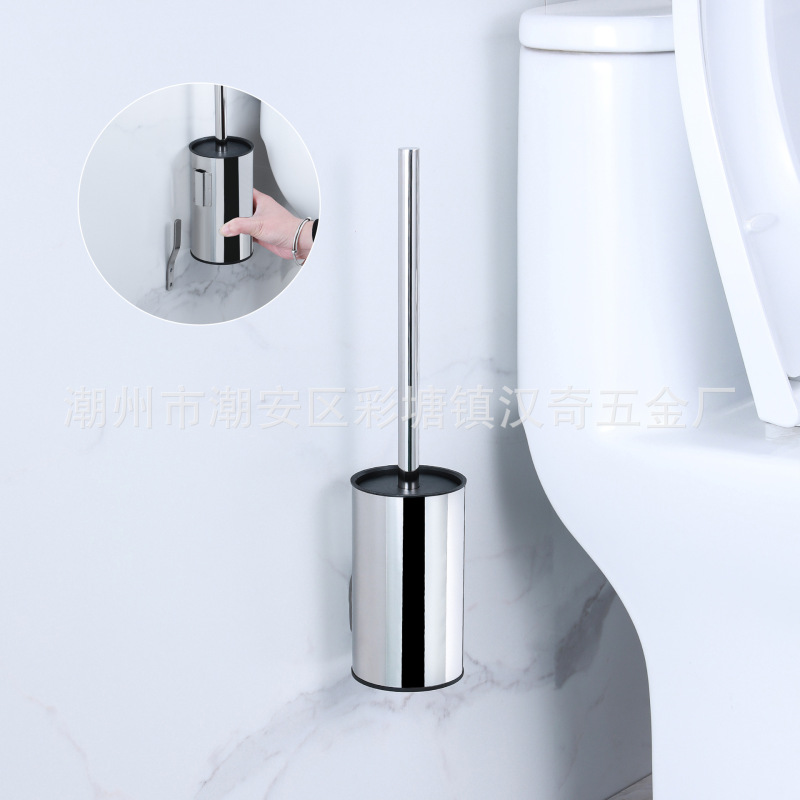 Cross-Border Supply of Stainless Steel Toilet Brushes for Bathrooms, Detachable and Washable, Wall-Mounted and Floor-Standing Dual-Use Cleaning Brushes Cross-Border Supply of Stainless Steel Toilet Brushes for Bathrooms, Detachable and Washable, Wall-Mounted and Floor-Standing Dual-Use Cleaning Brushes