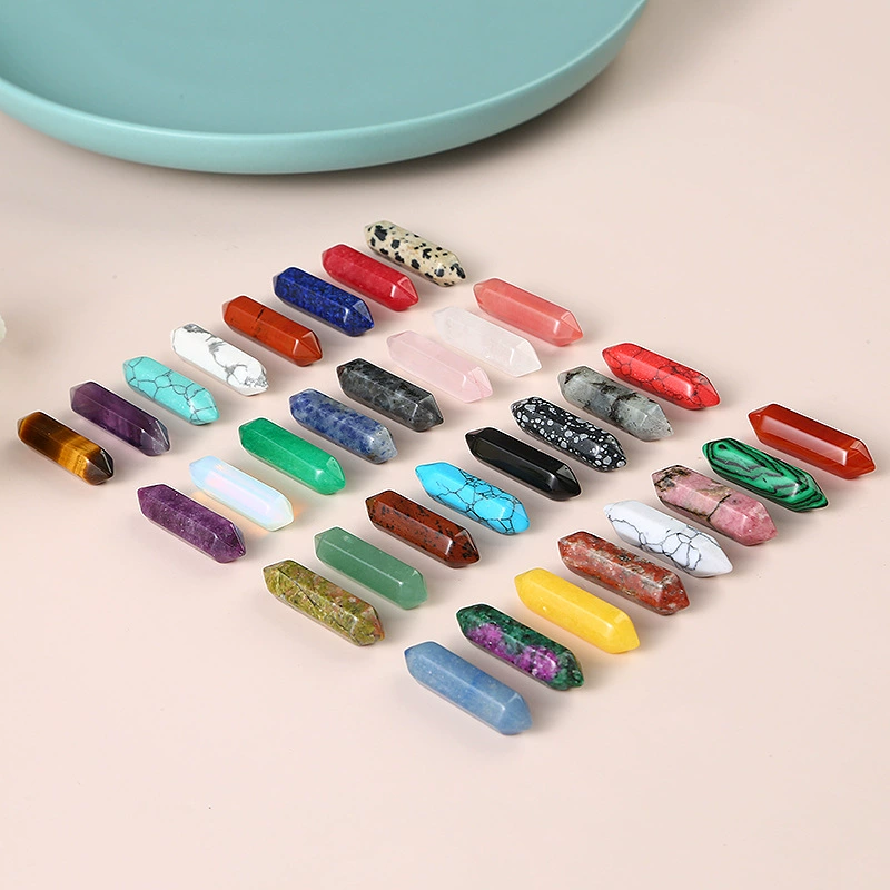 Органический агат шестигранный gemstone с аметистом, пуля, природная руда для йоги, оптом