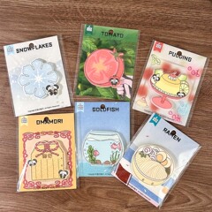 わぁ、かわいいカードのオリジナル異形の付箋が可愛いです。