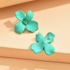 Cute fresh fashionable universal earrings, Korean style, simple and elegant design, flowered