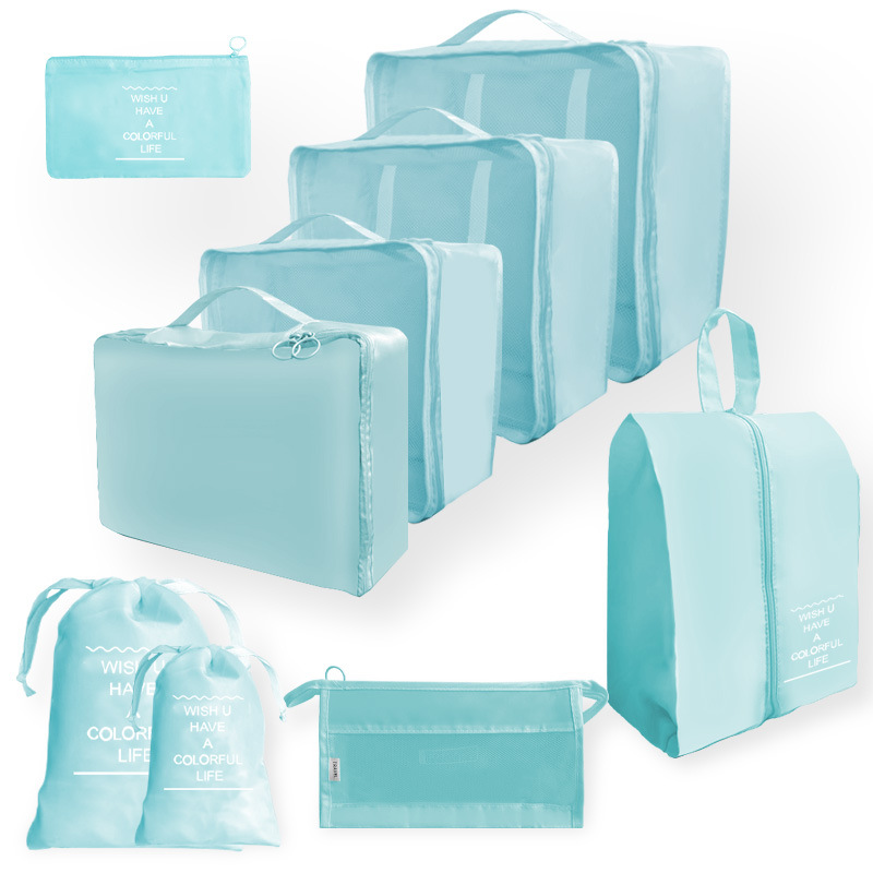 Bolsa de almacenamiento de viaje traje de seis piezas de siete piezas de ocho piezas plegable bolsa de lavado bolsa de almacenamiento de ropa bolsa de viaje con cordón