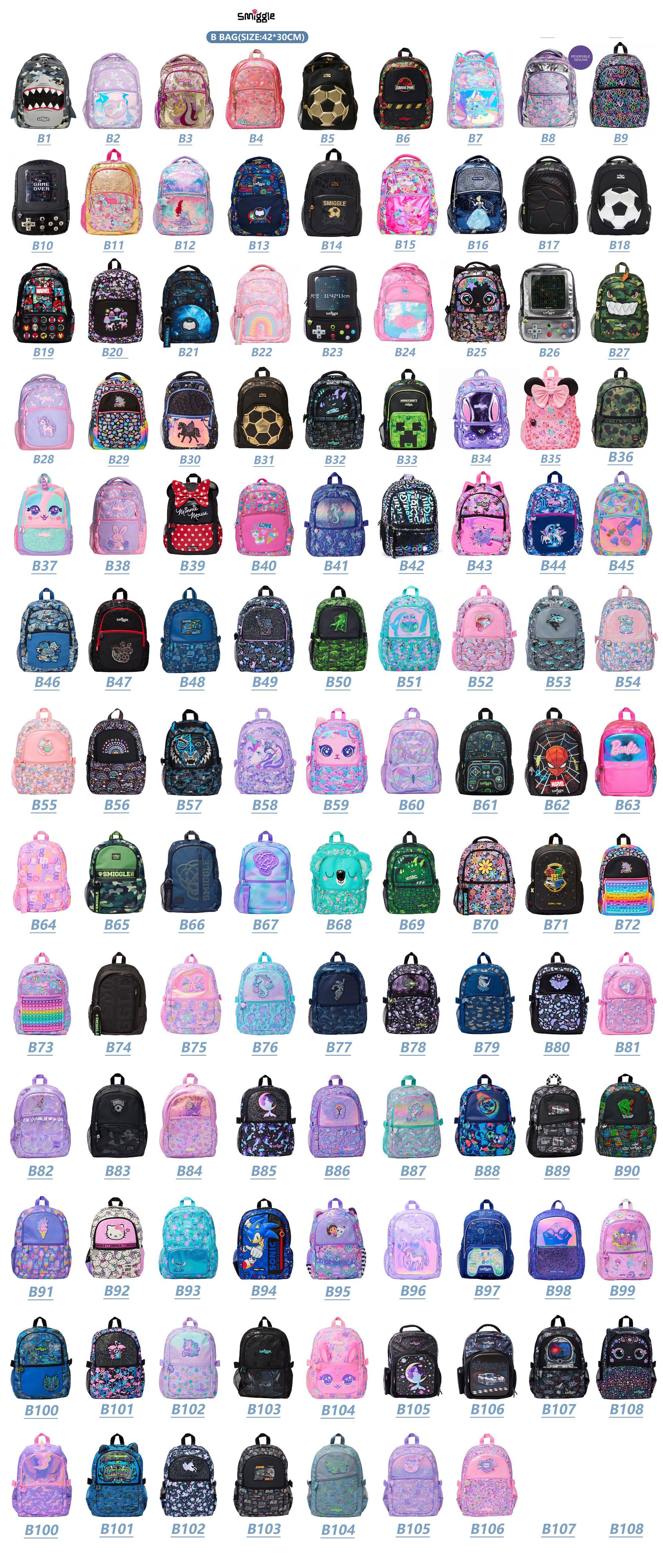 Mochila escolar australiana smiggle Mochila escolar para estudiantes de primaria y secundaria Mochila para exteriores de gran capacidad para niños y niñas Genuino