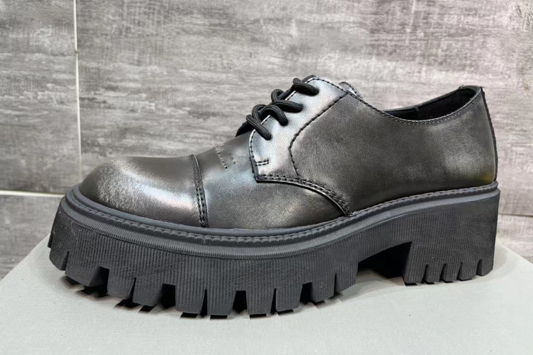 ShoeVault 2023 New Trendy Retro Distressed Men's Versatile Big Toe Derby Thick Sole Height Increasing Single Platform Shoes_voghion.com