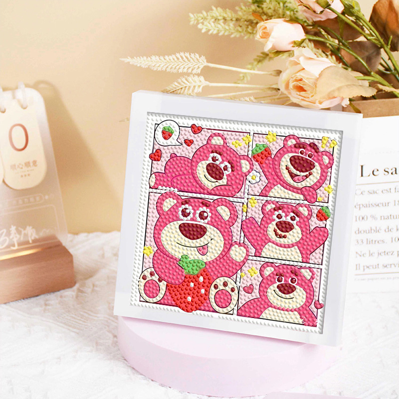 Diamante infantil DIY hecha a mano con material de marco paquete de dibujos animados Sanliou pegatinas de diamante regalo al por mayor pinturas de mampostería