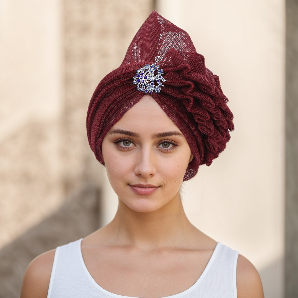 Muslim hat Layered fashion accessory African hat multicolor_voghion.com