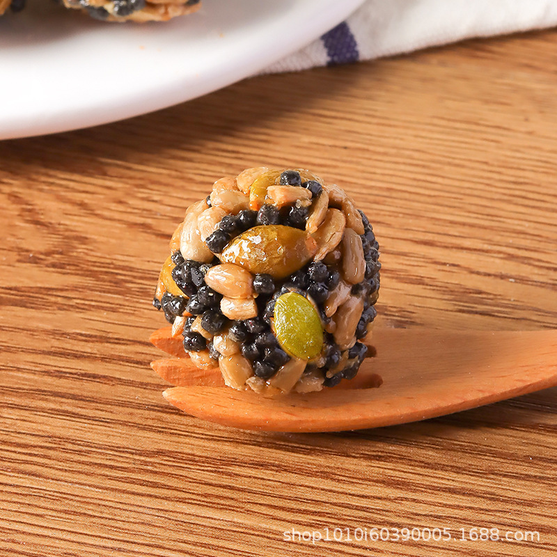 【0添加剂】山药坚果丸子黑芝麻球孕妇儿童食品零食黑麦孕妇零食