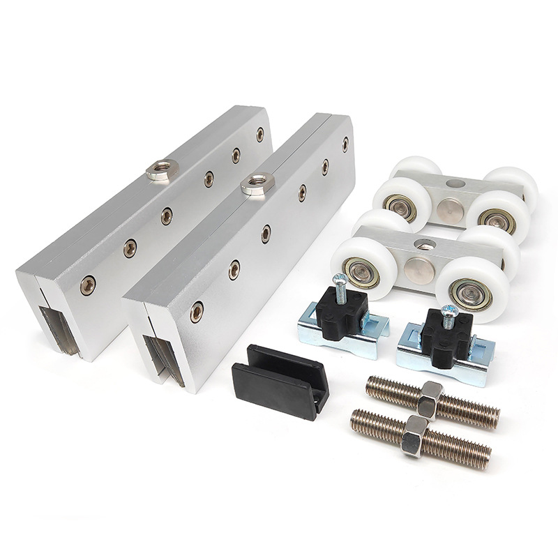 工厂直销350KG重型玻璃门吊轮 移门滑轮 玻璃吊轮铝合金轨道承重