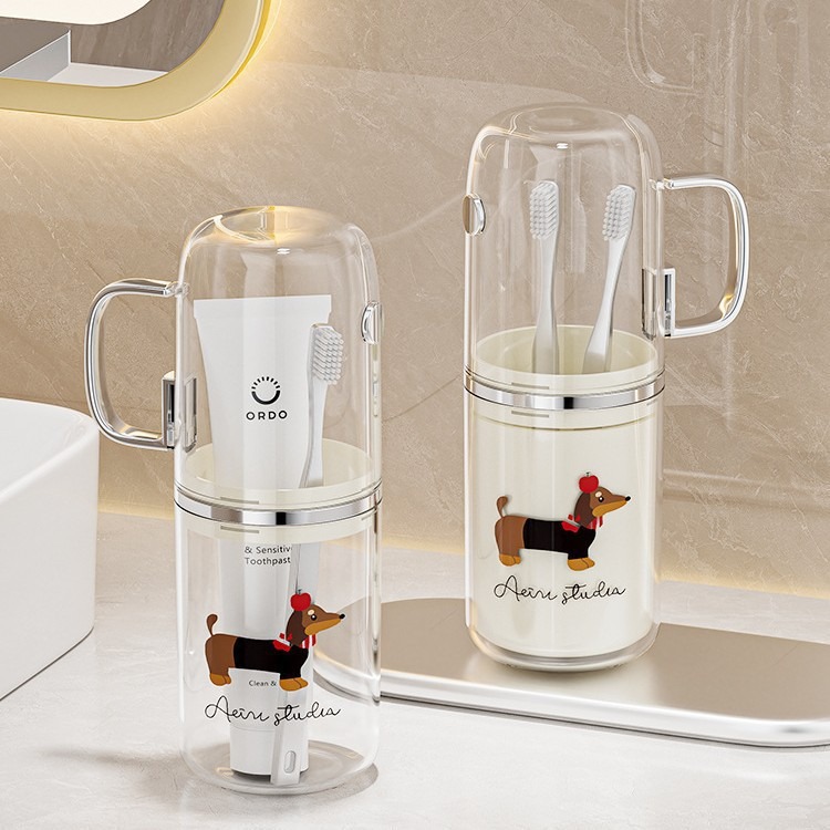 Dormitory Mouthwash Cup, Toothbrush Cup for Middle and High School Students, Travel and Dormitory Supplies, Toiletry Set, Tooth Cup, Toothbrush Holder, Mouth Cup