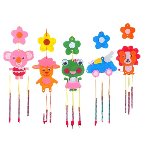 Children's pasted non-woven wind chimes hanging ornaments kindergarten creative puzzle handmade diy non-woven material package
