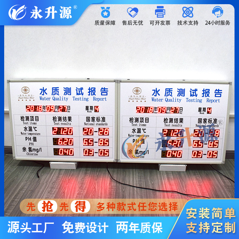 Ӿ�ع�ˮ�ʼ�⹫ʾ����Ӿ��ˮ���Լ칫ʾ��LED��ʾ����������