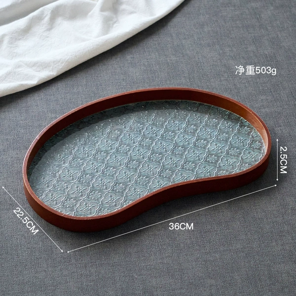 Semicircular Begonia glass tray