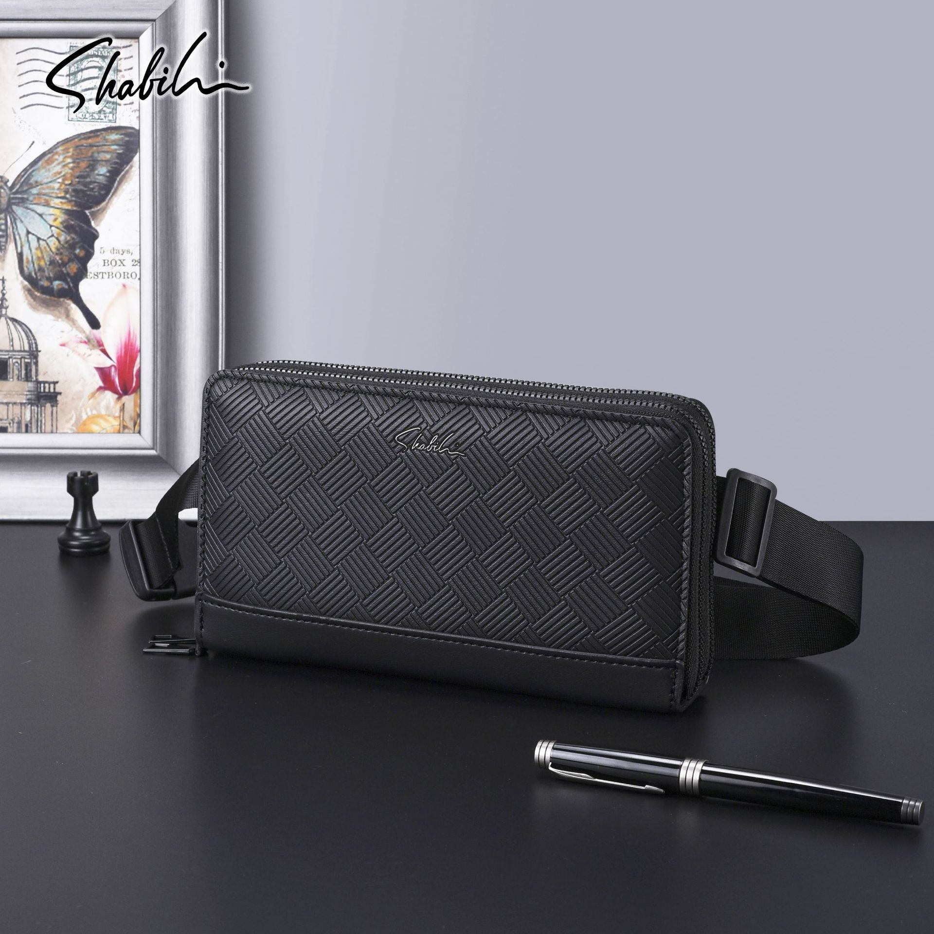 Cross-Border New Fashion Men's and Women's Shoulder Bags, Casual Crossbody Bags, Multi-Functional Waist Bags, Mobile Phone Bags, Factory Wholesale