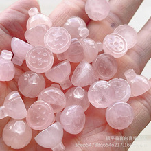 天然粉水晶莲蓬小提溜 粉晶小莲米挂件DIY手链吊坠饰品配件批发