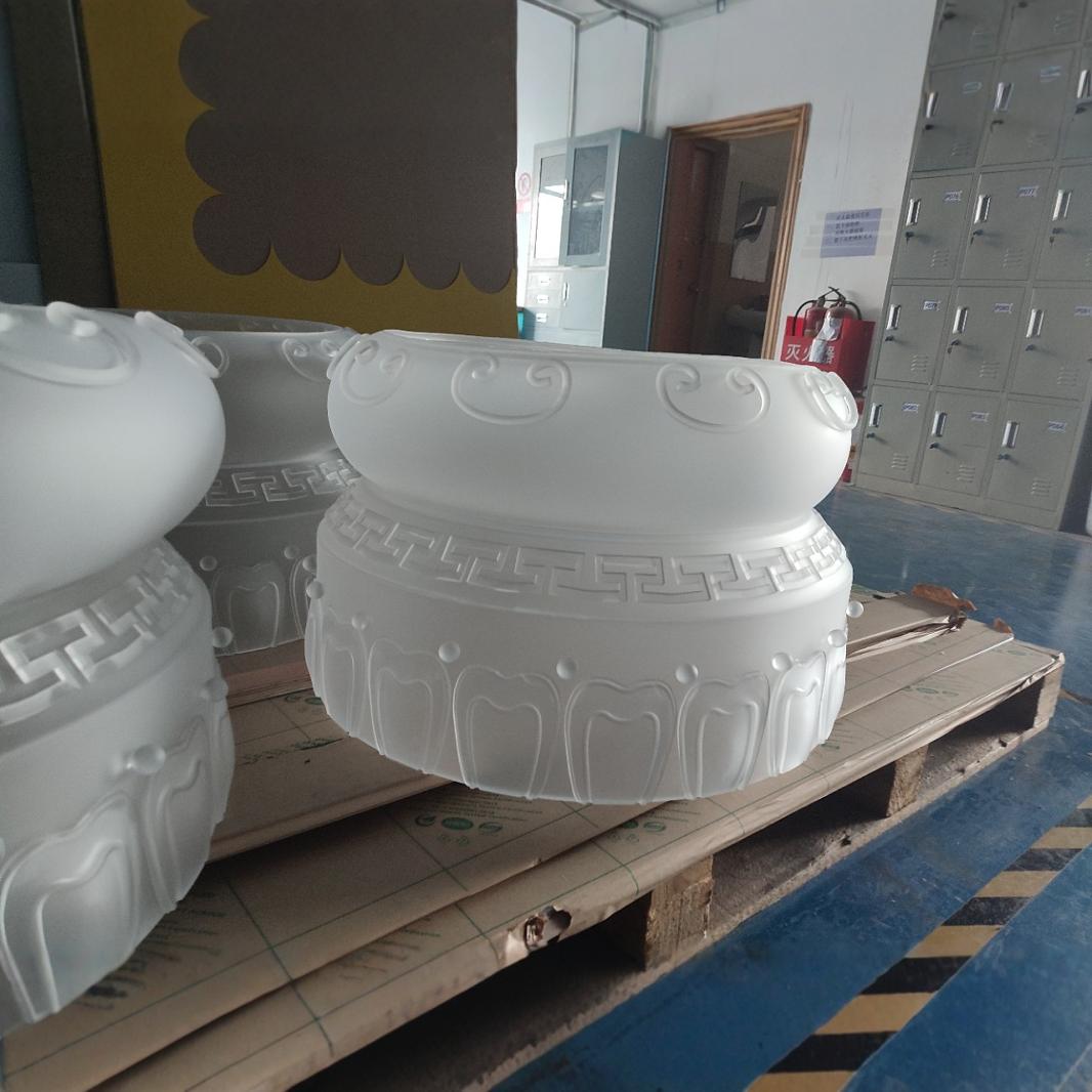 亚克力雕刻精美装饰招财进宝聚宝盆亚克力异形古建筑古亭子柱底部