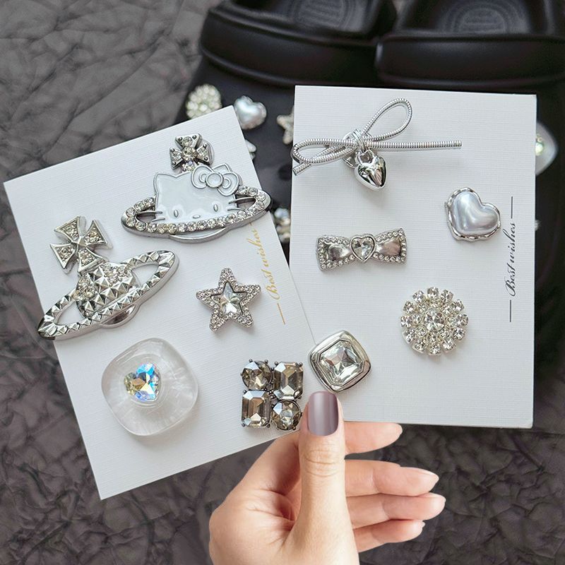 Big Planet Kt Shoe Buckle Hole Accessories Suitable for Shoe Flower Decoration Accessories Stereo DIY Classy Removable Shoe Flowers