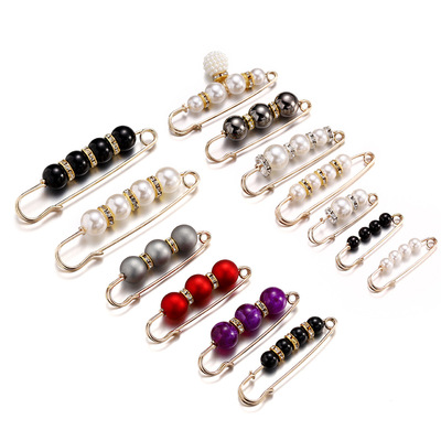 收腰神器胸花高档珍珠别针 裤子收裤腰固定衣服防走光胸针配饰女|ru