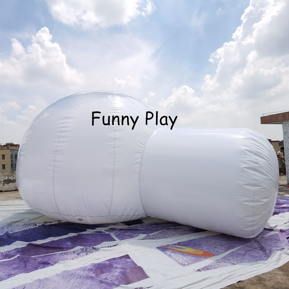户外野营陆地展示半透明帐篷球形充气泡泡屋帐篷酒店透明气泡屋