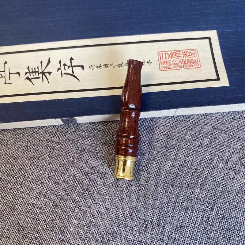 黑檀木烟斗烟嘴木质烟斗过滤烟嘴手把件烟斗可拆洗烟具古朴雕龙|undefined