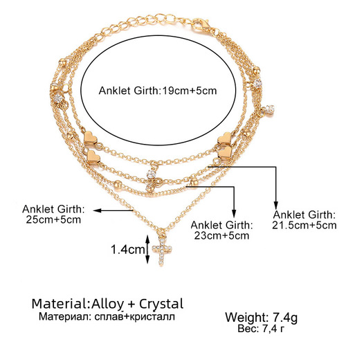 Eurasian New Cross Bracelet Set for Women, Unique Fashion, Light Luxury, High-End Sensation, Wholesale Bracelet