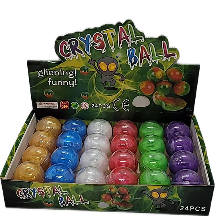 Venta caliente transfronteriza cielo estrellado cristal barro 4cm colorido retorcido huevo juguete limo Delgado color mezclado color fábrica de barro ventas directas