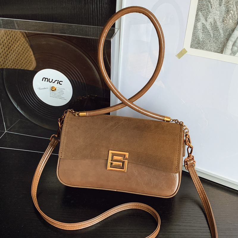 Transfronterizos de alta sensación bolso de brazo bolso de mujer 2025 invierno nuevo nicho de estilo retro bolso de hombro bolso de moda image 1
