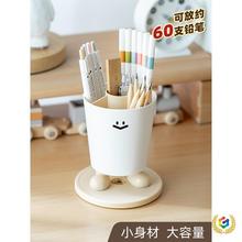 批发↬小表情旋转笔筒收纳盒学生桌面马克笔画笔收纳创意可爱儿童