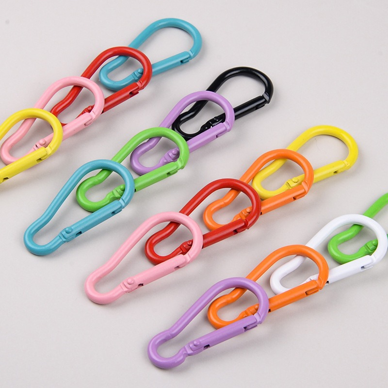 Cross-Border Manufacturers Wholesale Colorful Painted Gourd-Shaped Carabiner Aluminum Alloy Jewelry Accessories Water Bottle Key Creative Fast