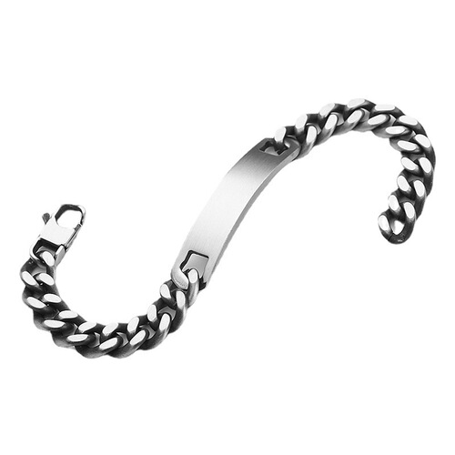 Hot-selling fashion accessories for foreign trade. Stainless steel retro bangle with cool and trendy style. Men's and women's couple jewelry 