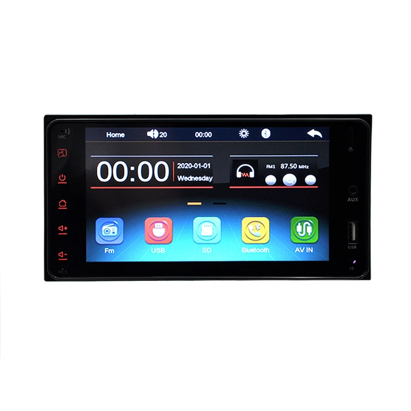 Новый Автомобильный сенсорный емкостный экран с центральным управлением Pevo Bluetooth 7-дюймовый Реверсивный мультимедийный навигатор Автомобильный MP5-плеер