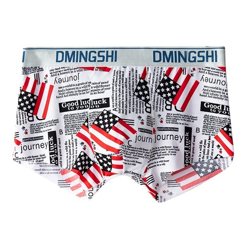 Men's underwear ice silk summer thin cartoon student men's boxer briefs personality trend breathable boxer briefs